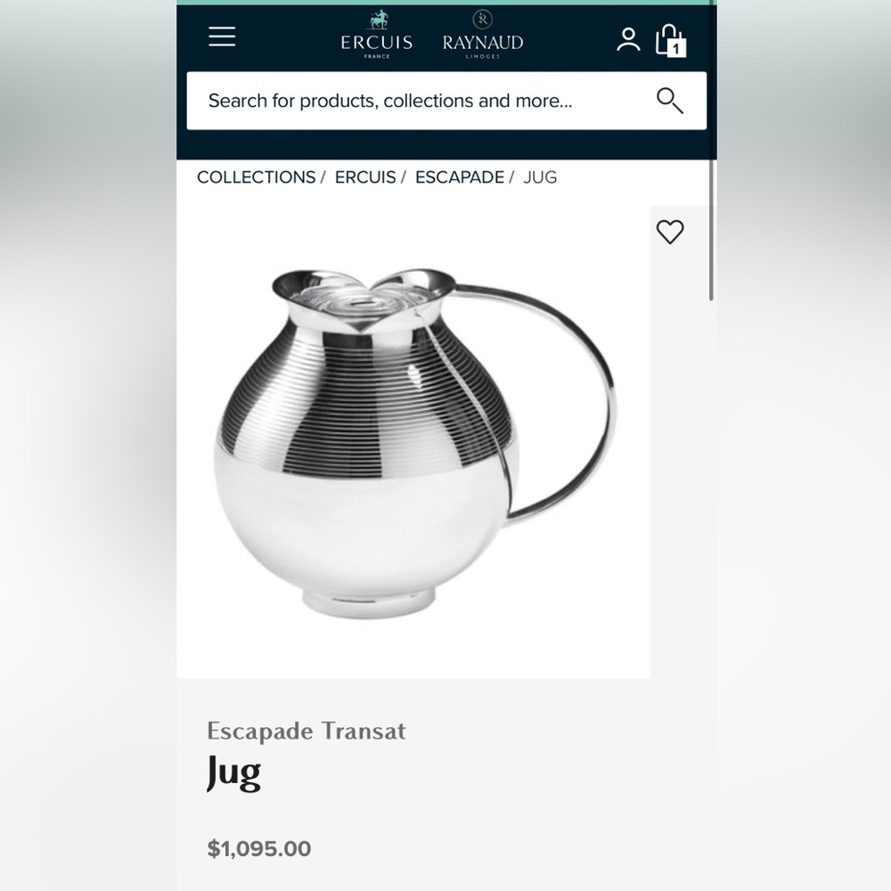 Ercuis Escapade Transat Jug